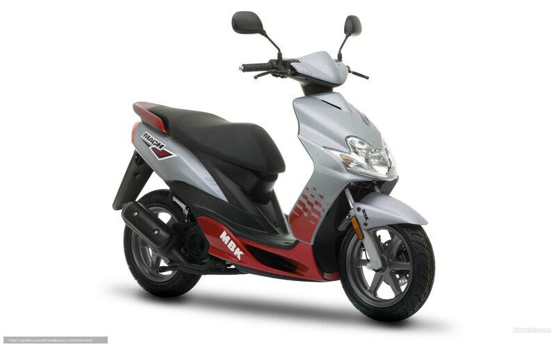 Silver and Red Scooter — Neutral, Photograph
