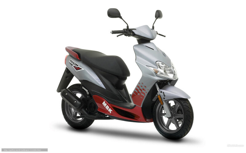 Silver and Red Scooter — Neutral