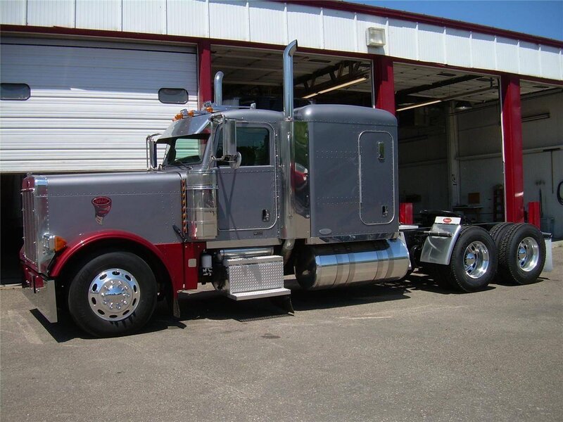 Silver and Red Semi-truck