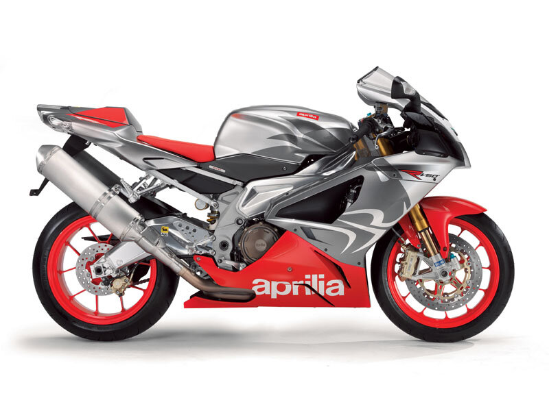 Silver and Red Sport Motorcycle