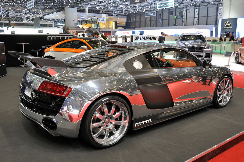 Silver and Red Sports Car