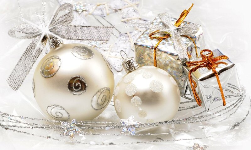 Silver and White Ornaments