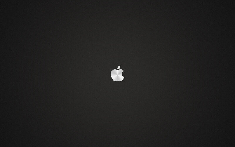 Silver Apple Logo — Black, Neutral