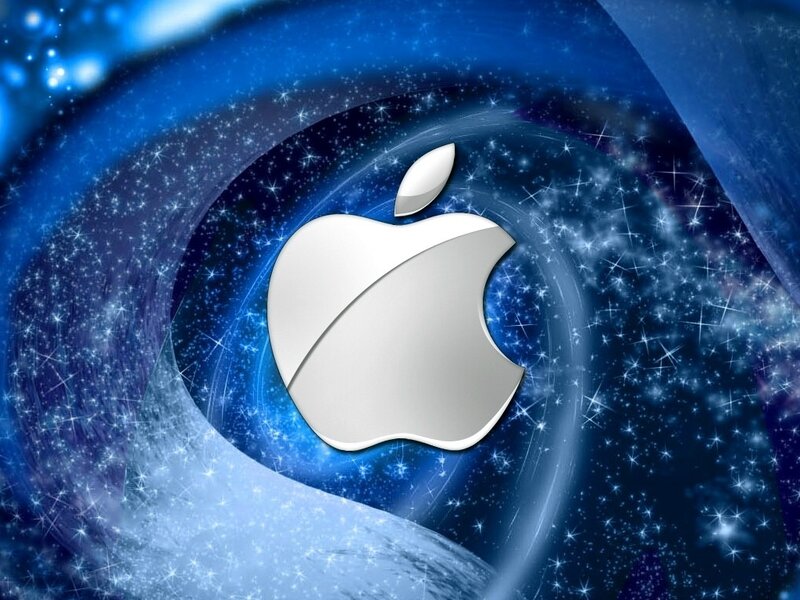 Silver Apple Logo — Blue, Cosmic