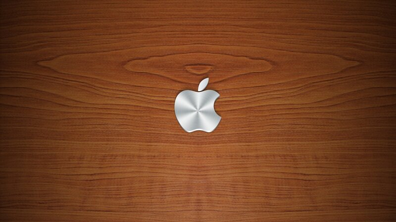 Silver Apple Logo — Brown, Minimalist, Photograph