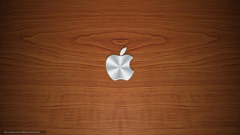Silver Apple Logo — Brown