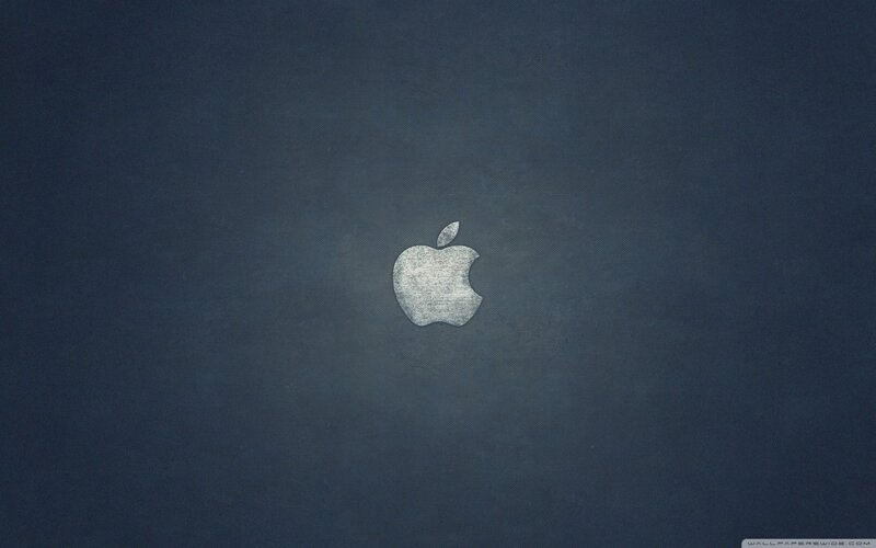 Silver Apple Logo — Gray, Calm