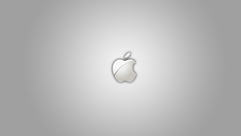 Silver Apple Logo — Gray, Neutral