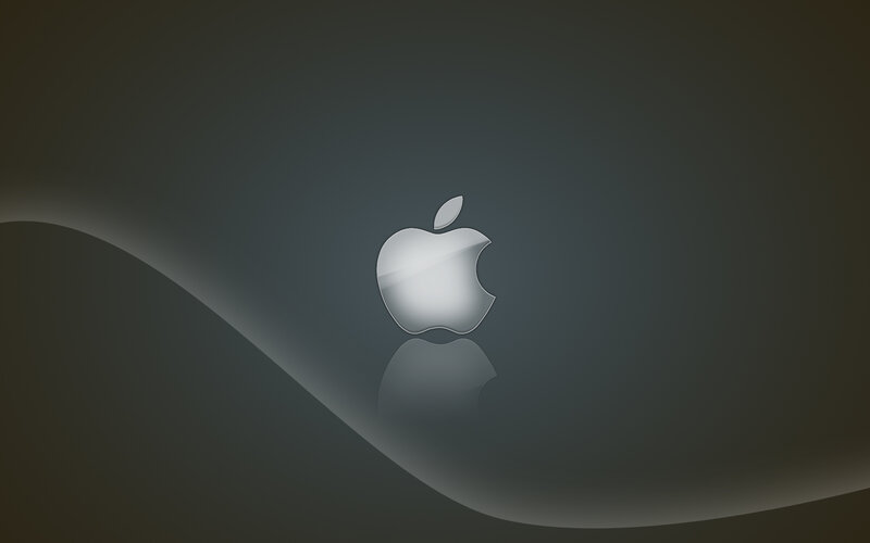 Silver Apple Logo — Gray, Serene