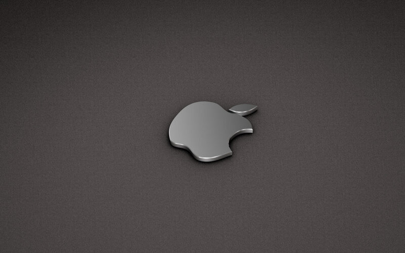 Silver Apple Logo — Gray