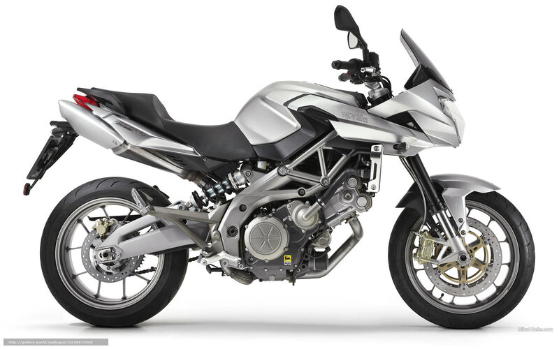 Silver Aprilia Motorcycle — Neutral, Photograph