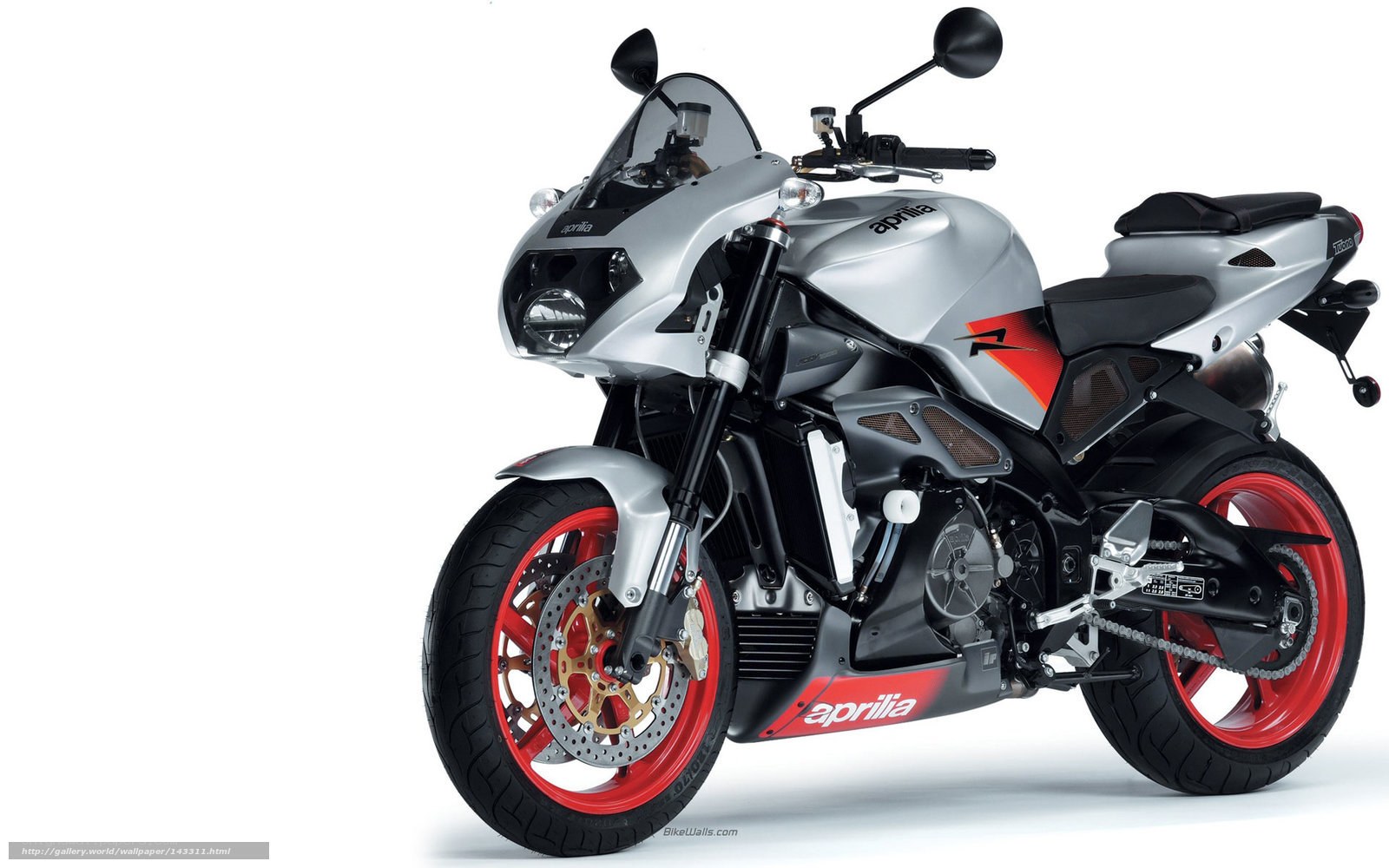 Silver Aprilia motorcycle
