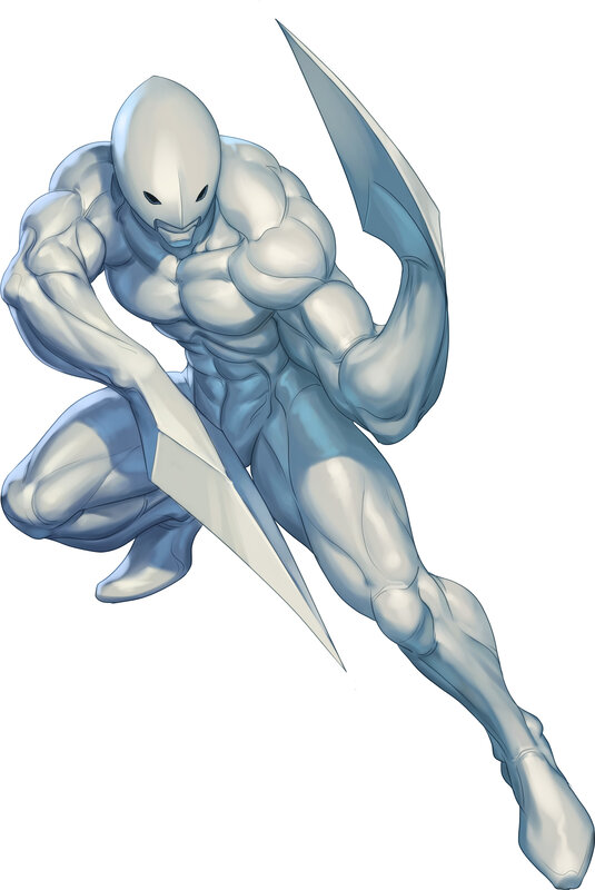 silver armored warrior