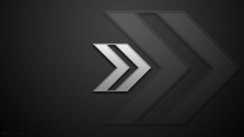 Silver Arrow Symbol — Black, Minimalist