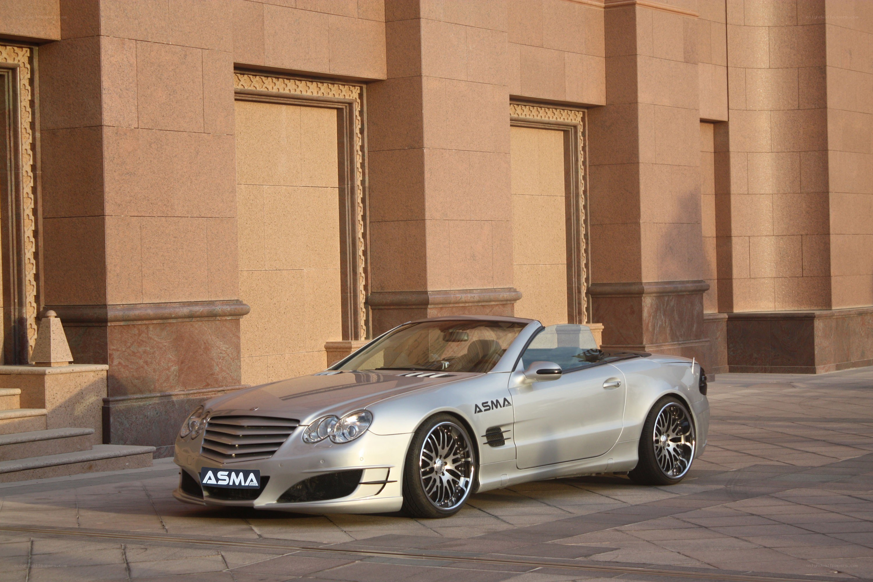 Silver Asma convertible sports car
