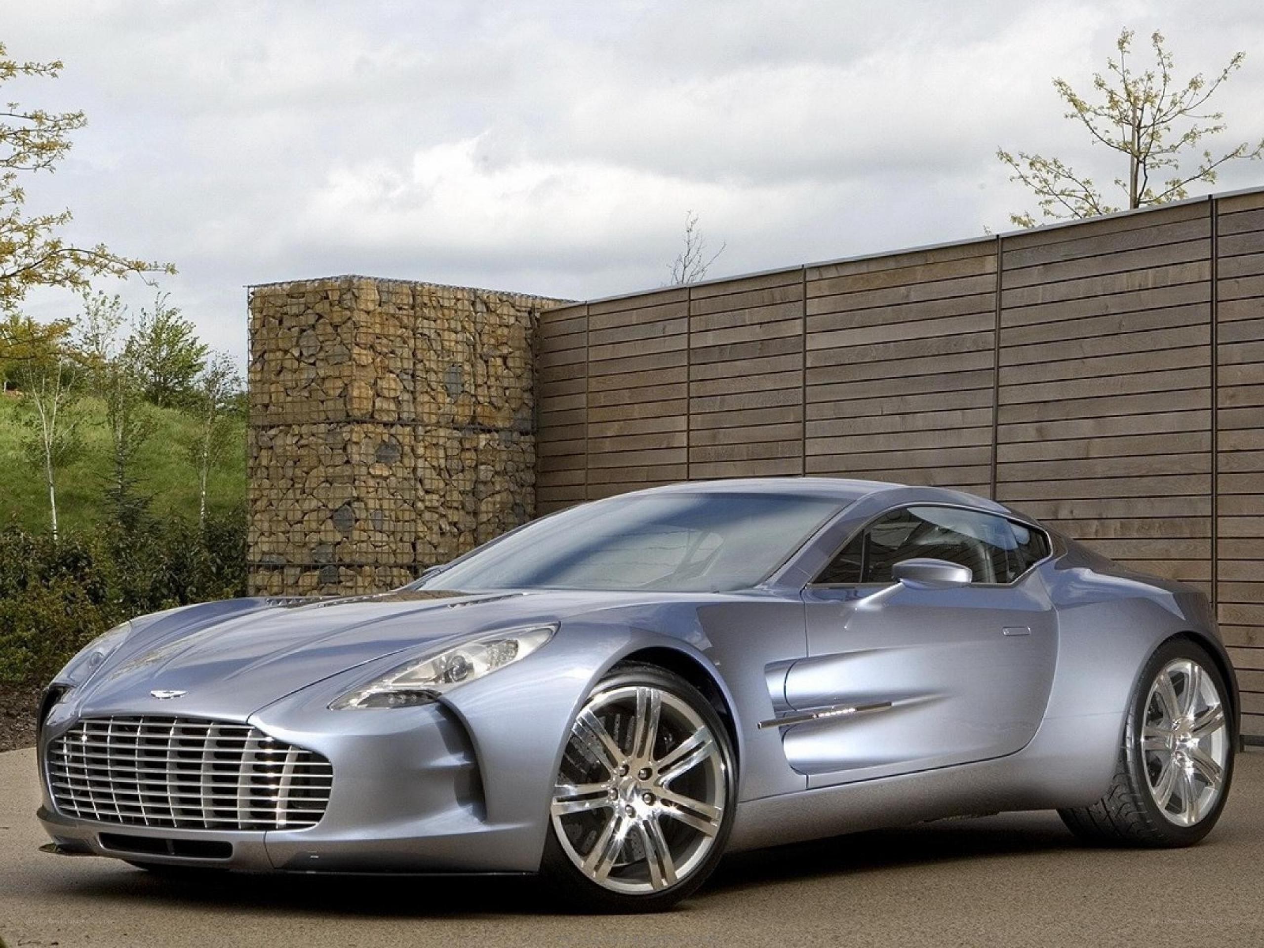 Silver Aston Martin concept car