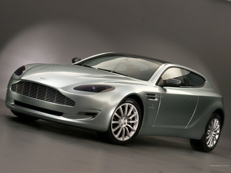 silver aston martin concept car