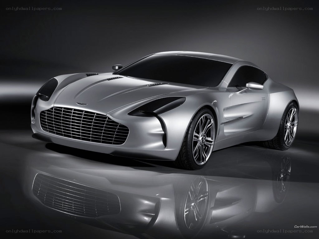 silver aston martin concept car