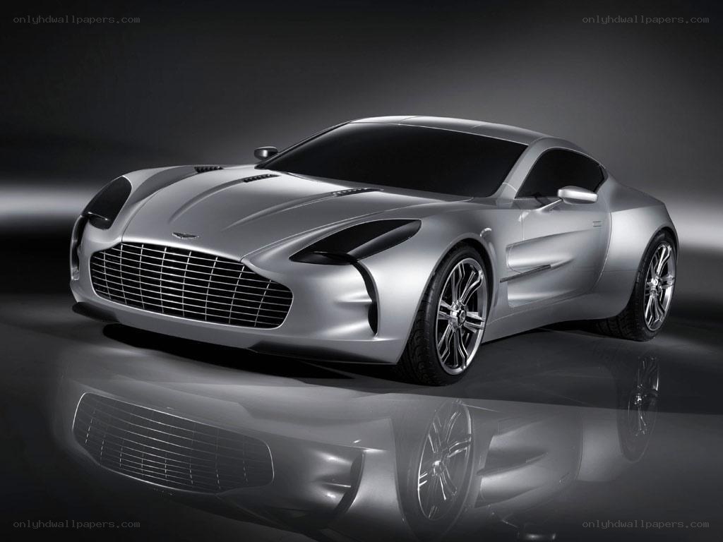 Silver Aston Martin concept car