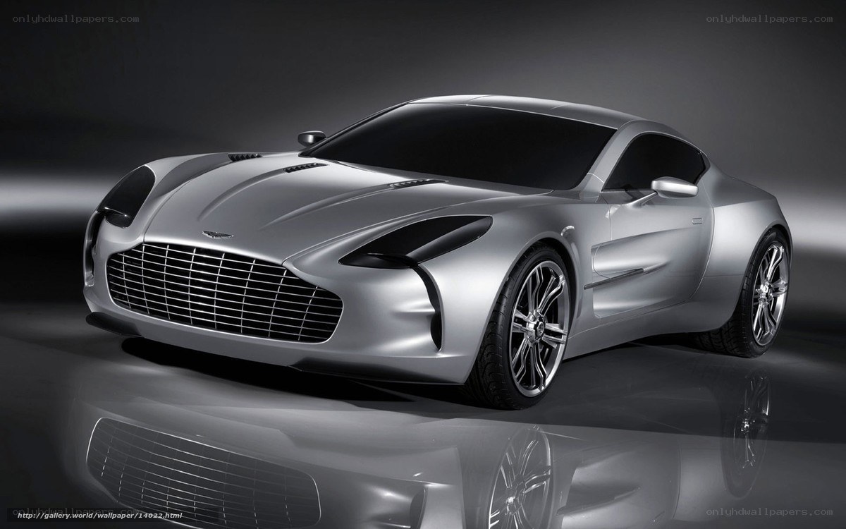 Silver Aston Martin concept car