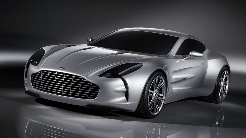Silver Aston Martin concept car