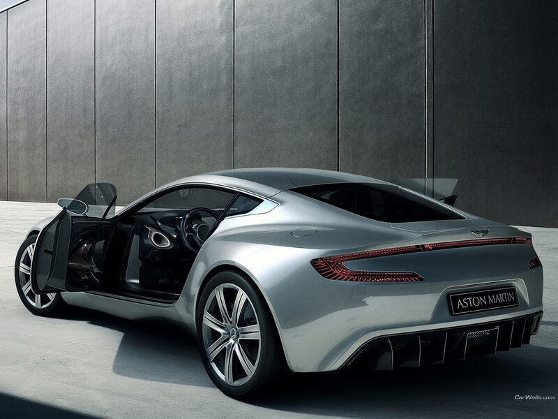 Silver Aston Martin Concept Car — Dramatic