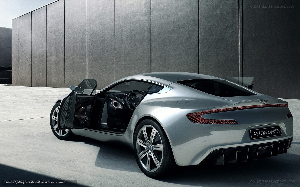 Silver Aston Martin concept car