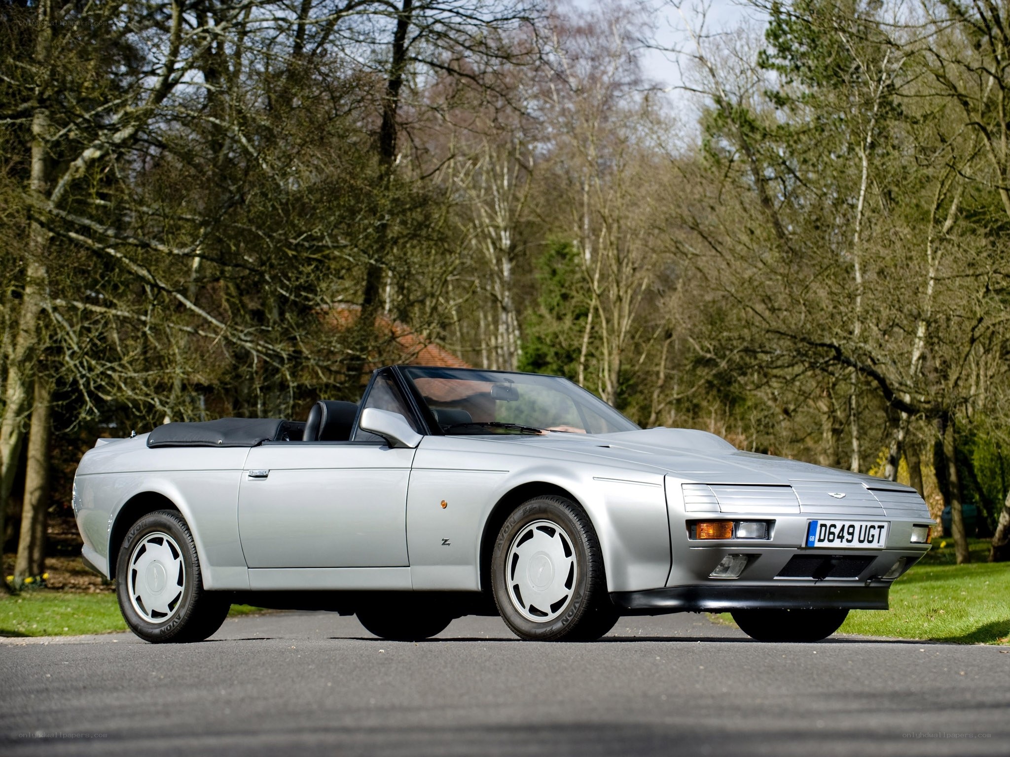 silver aston martin convertible
