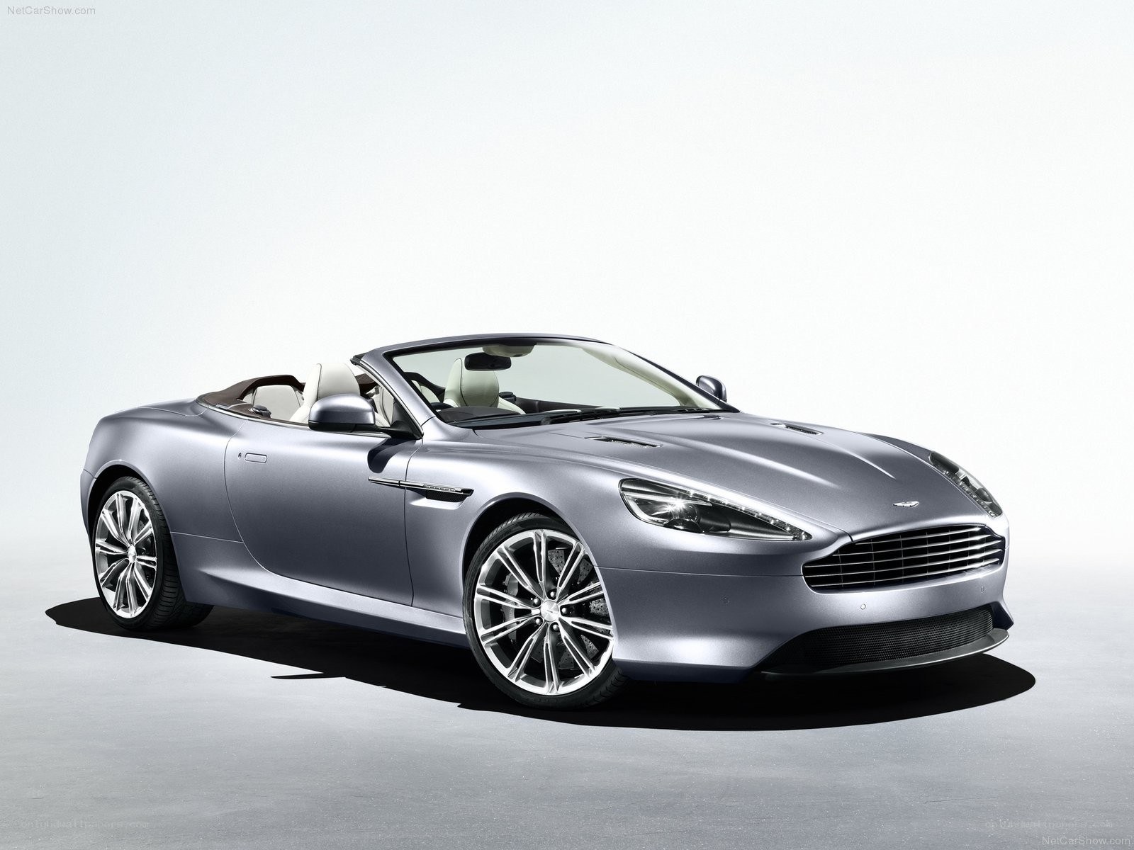 silver aston martin convertible