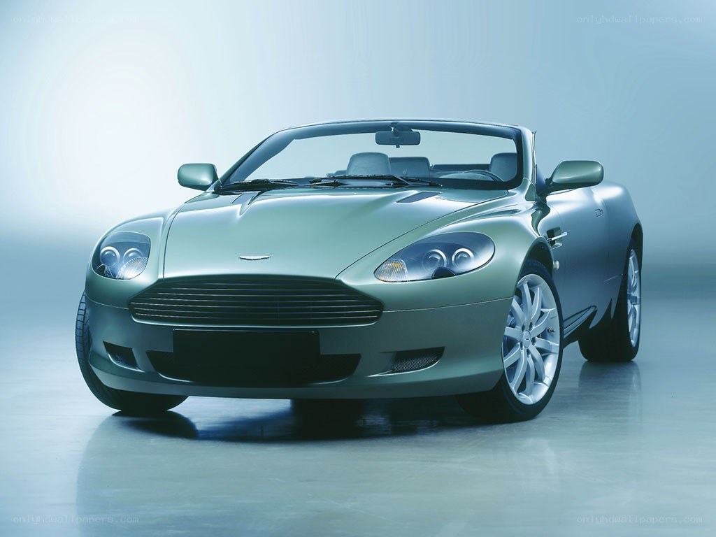 silver aston martin convertible
