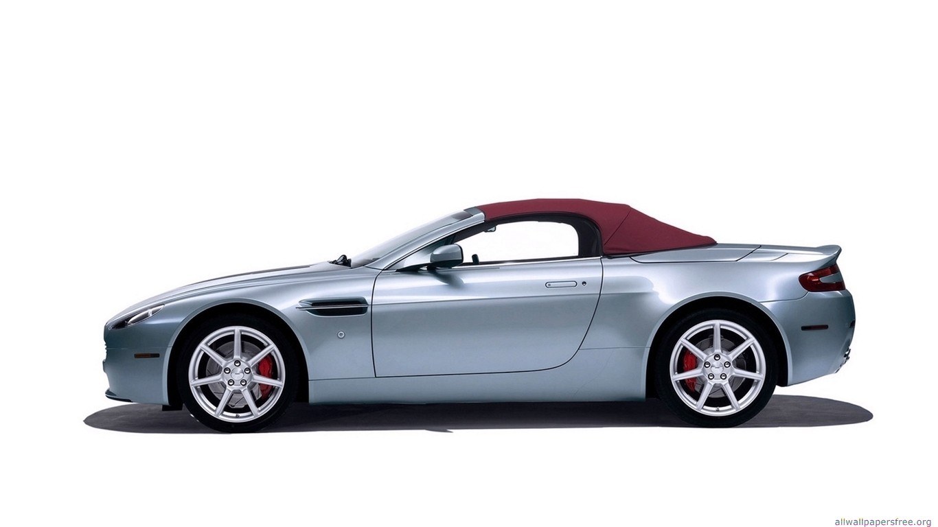 silver aston martin convertible