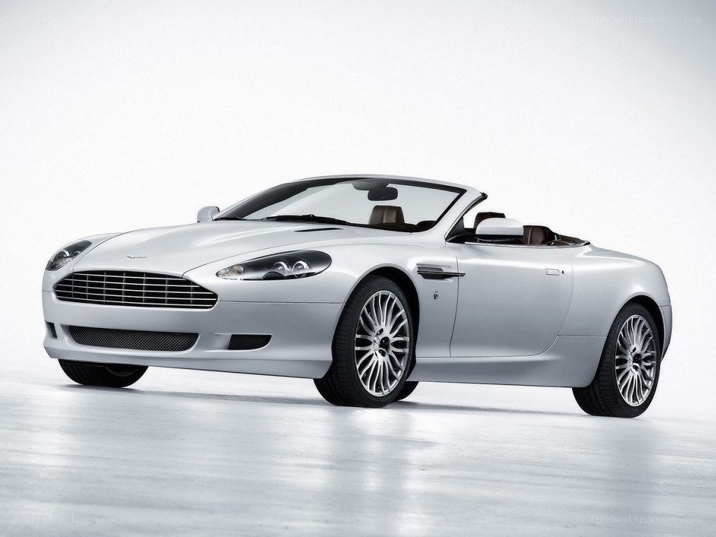 silver aston martin convertible