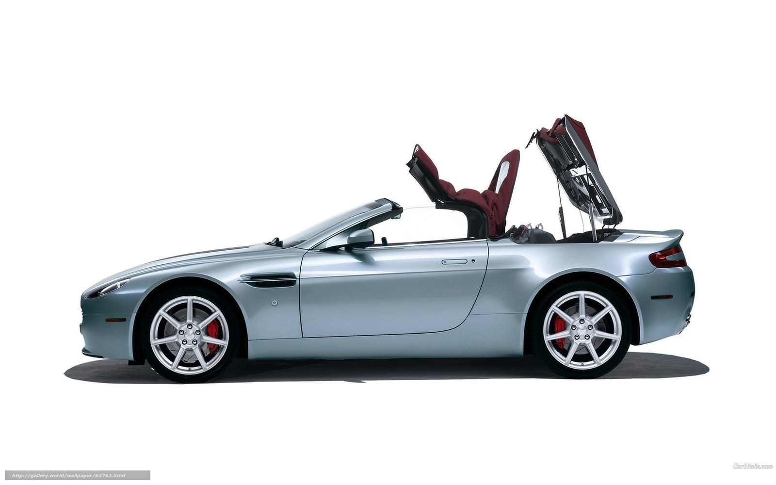 silver aston martin convertible