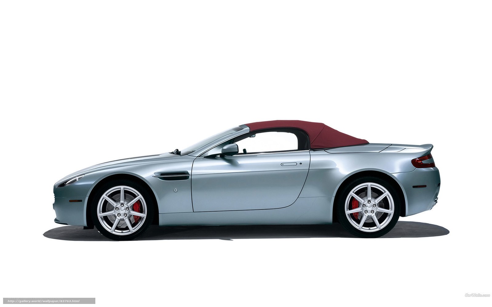silver aston martin convertible