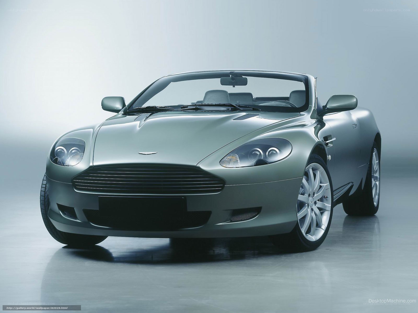 silver aston martin convertible