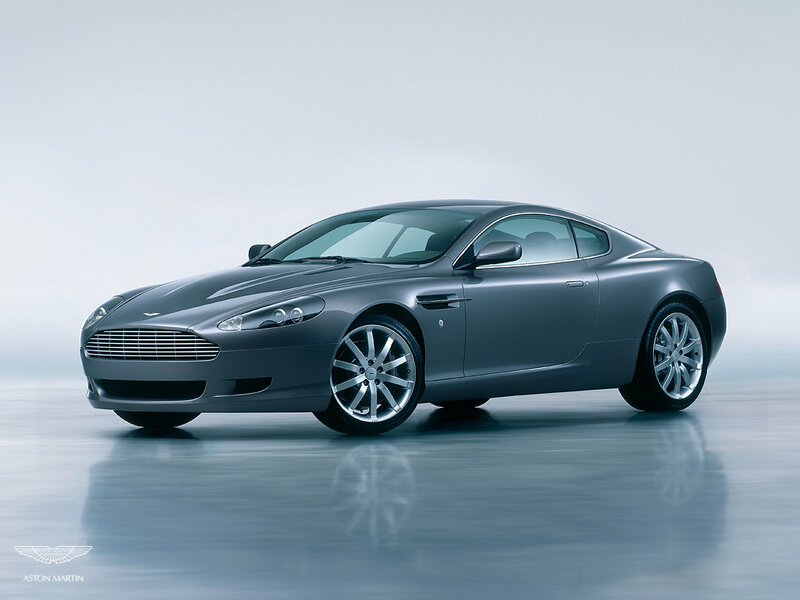 Silver Aston Martin DB9