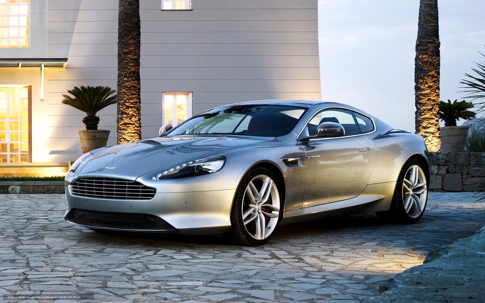 Silver Aston Martin DB9