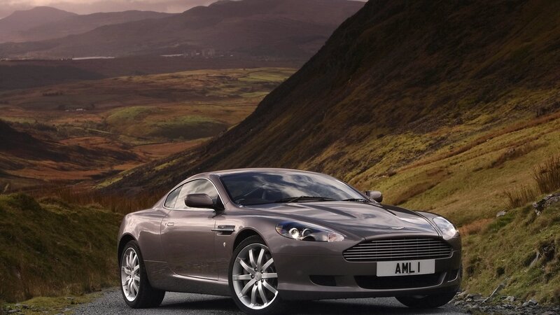 Silver Aston Martin DB9 — Gray, Dramatic