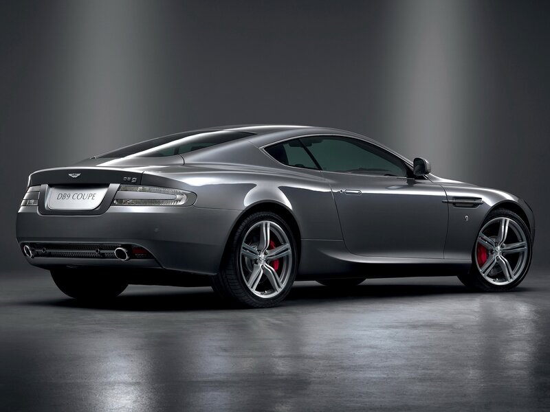 Silver Aston Martin DB9 — Gray