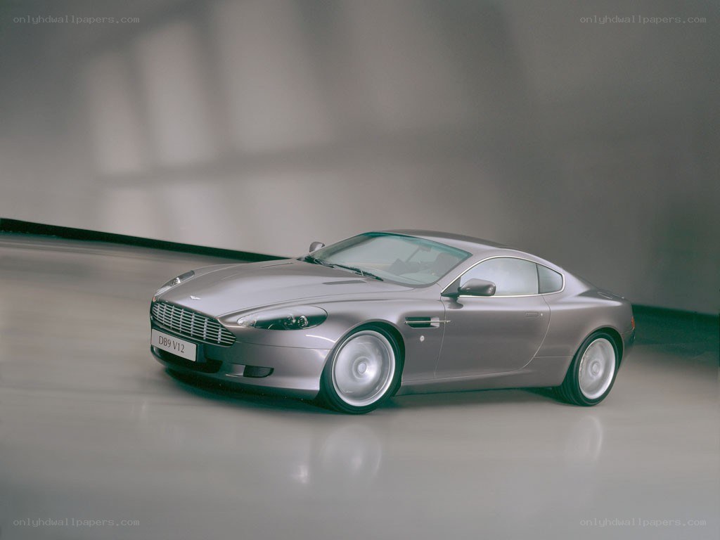 Silver Aston Martin DB9 V12