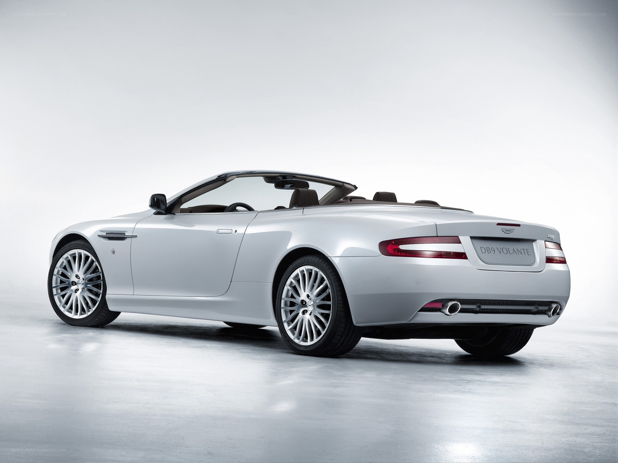 silver aston martin db9 volante