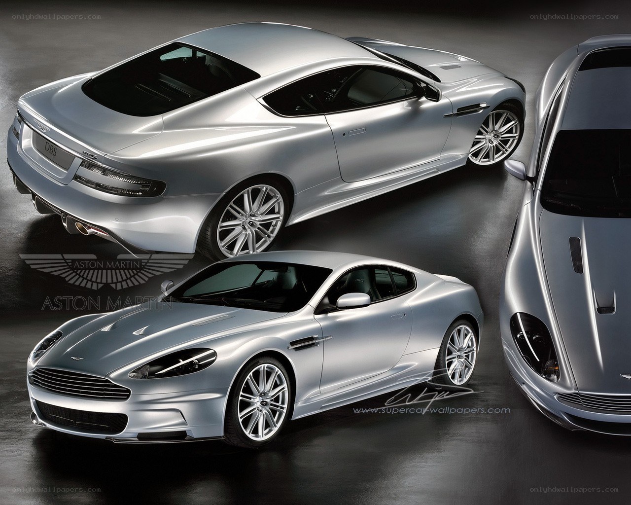 Silver Aston Martin DBS
