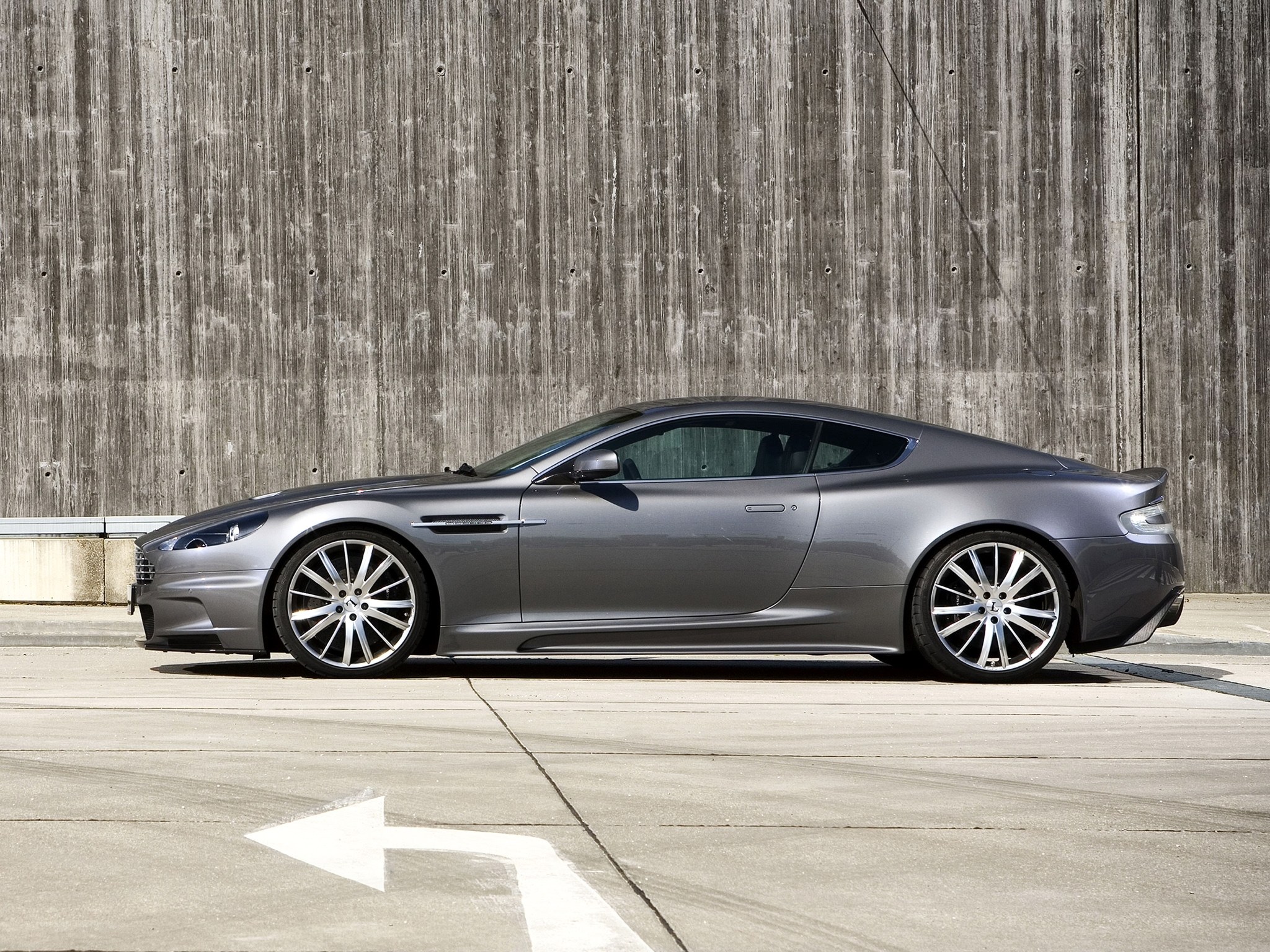 Silver Aston Martin DBS