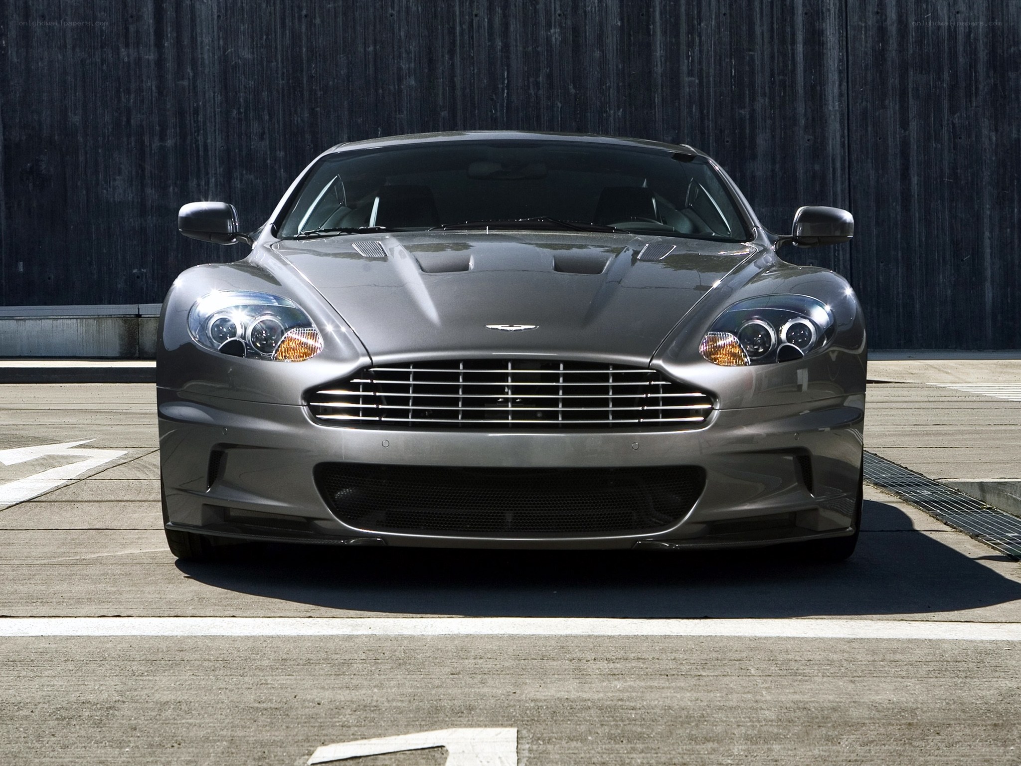 Silver Aston Martin DBS