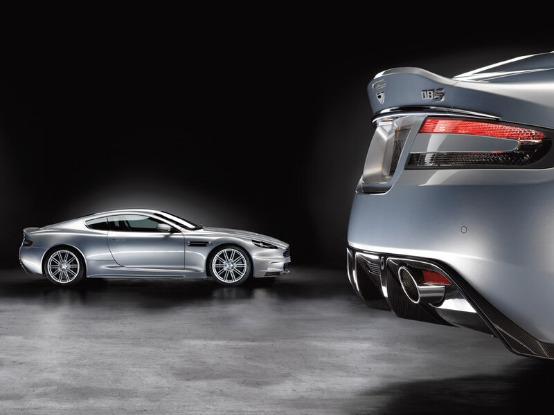 Silver Aston Martin DBS