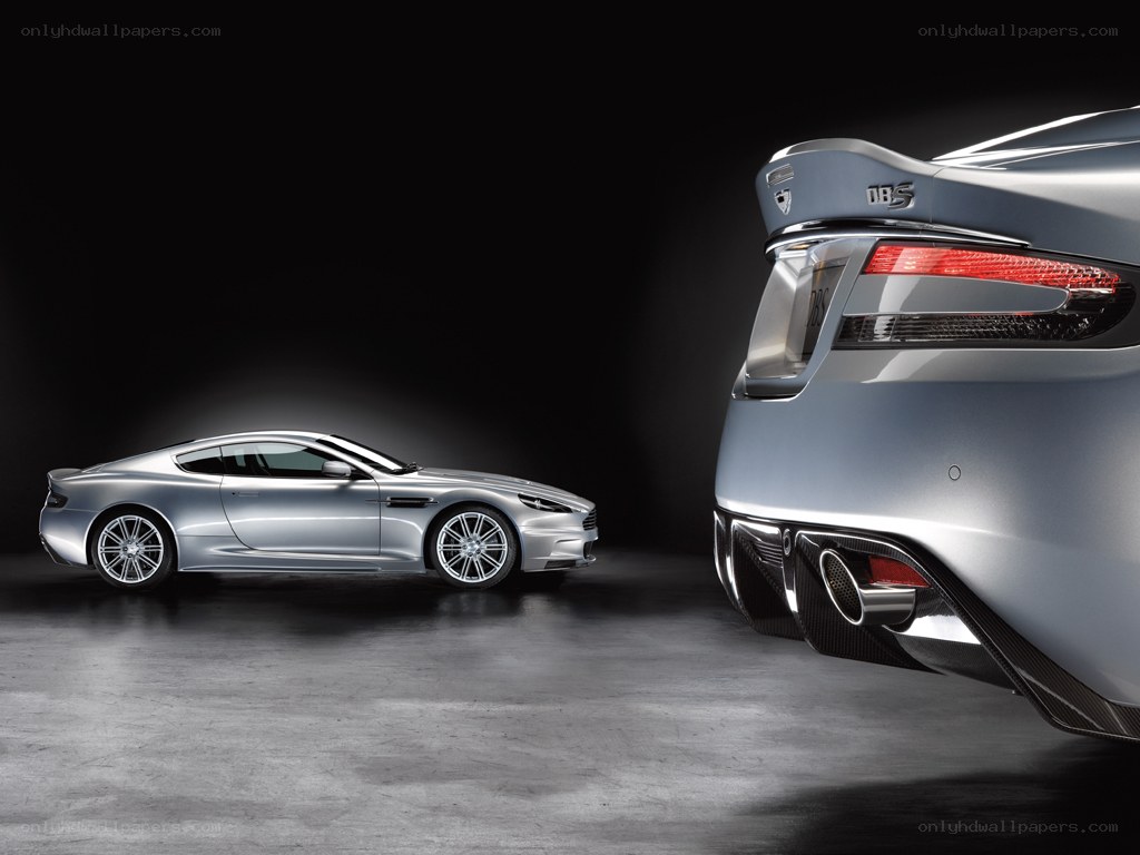 Silver Aston Martin DBS