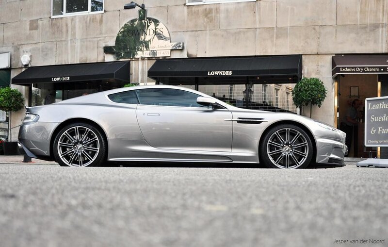 Silver Aston Martin DBS