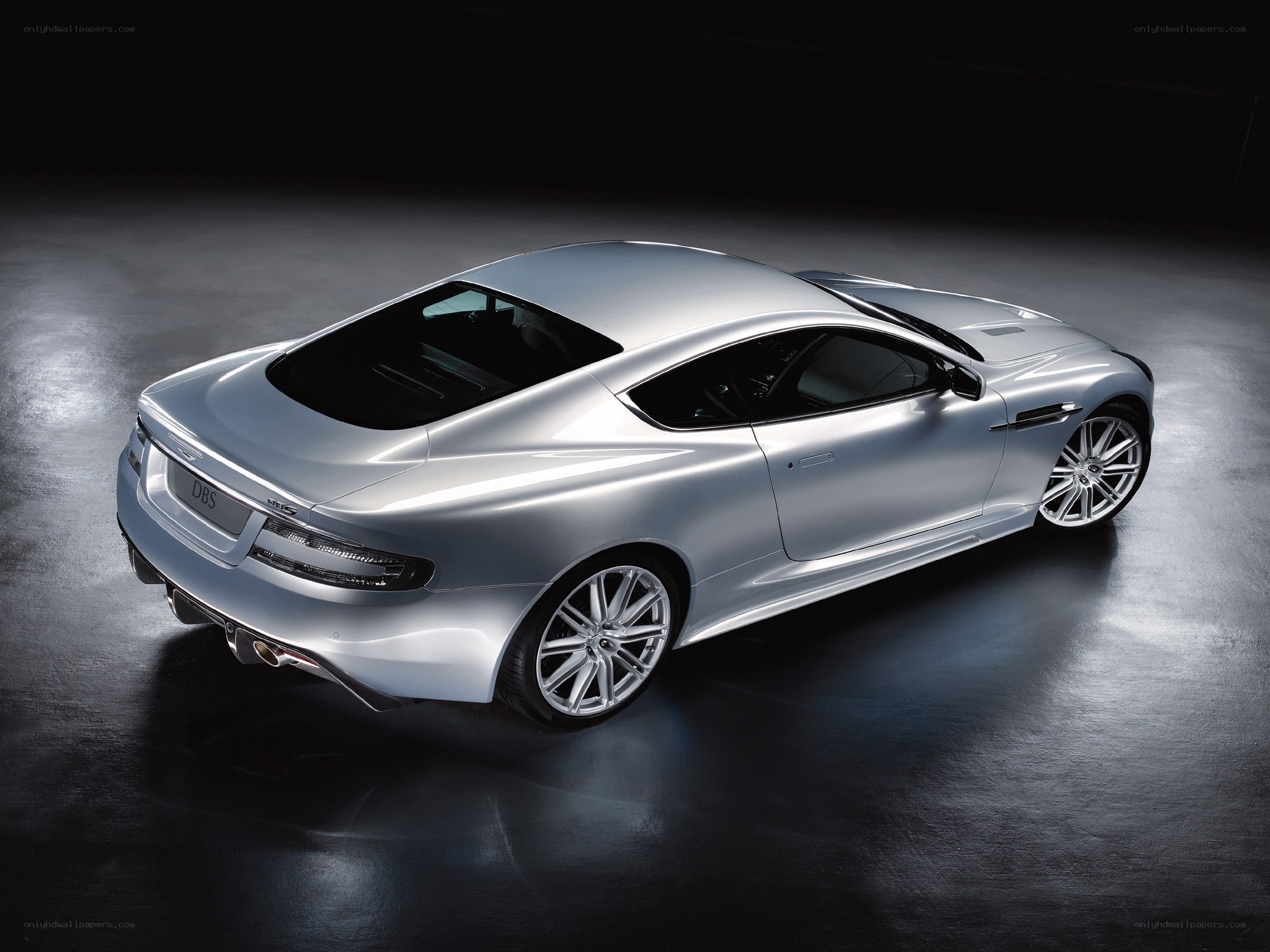 Silver Aston Martin DBS