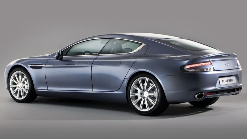 Silver Aston Martin Rapide — Gray