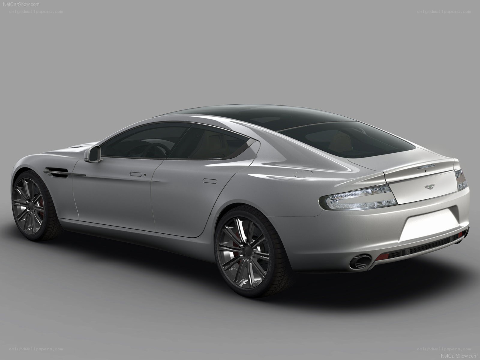 silver aston martin sedan